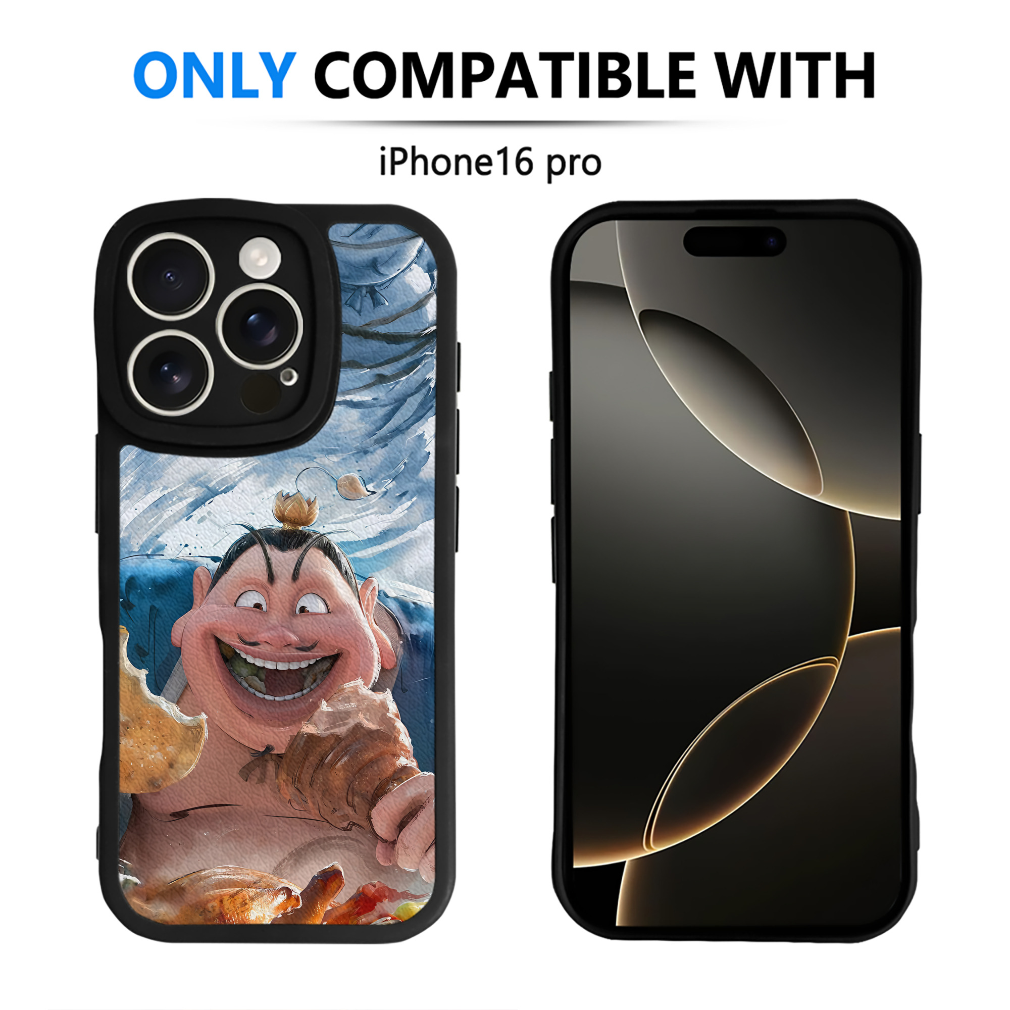 （画像用） Ne Zha 2 ナタ 魔童の大暴れ 【iPhone 16シリーズ対応】シリコンスマホケース（レザー調） 材質：シリコン